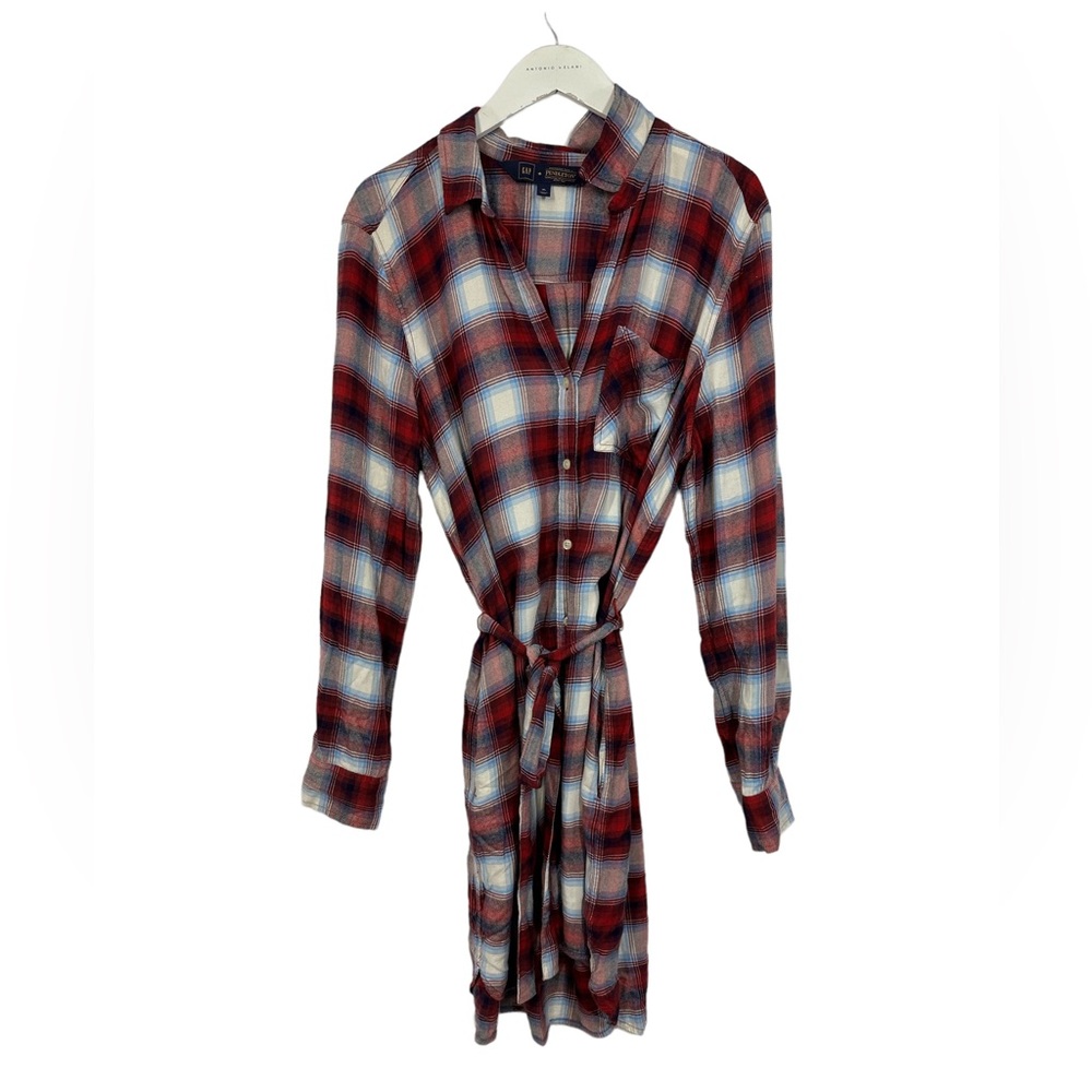 Gap + Pendleton Soft Plaid Button Down Shirtdress - image 3